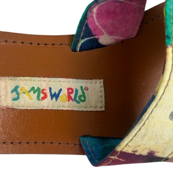 Jams World Rainbow 7.5 Slip On Rhinestone Lagen Artzy SANDALS Block Heel READ - Picture 6 of 12